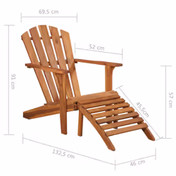 VidaXL 44117 outdoor chair Terrace Acacia wood Brown - Additional view 8