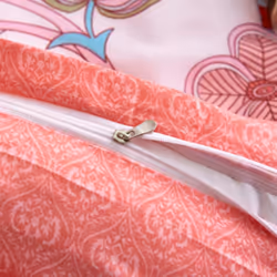 vidaXL Duvet Cover Set Duvet Slipcover Floral/Striped Pink 200x220/80x80 cm