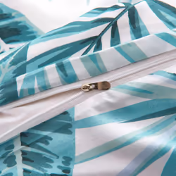 vidaXL Duvet Cover Set Duvet Bedding Slipcover Leaves Green 140x200/60x70 cm