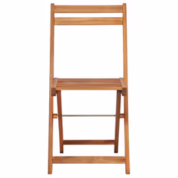 vidaXL 2x Solid Acacia Wood Bistro Chairs 40x51x80cm Outdoor Garden Patio Seat