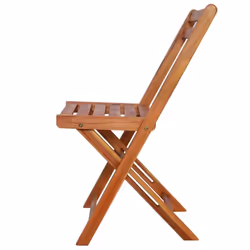 vidaXL 2x Solid Acacia Wood Bistro Chairs 40x51x80cm Outdoor Garden Patio Seat