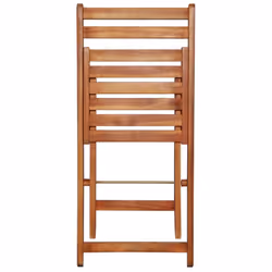 vidaXL 2x Solid Acacia Wood Bistro Chairs 40x51x80cm Outdoor Garden Patio Seat - Additional view 4