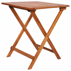 vidaXL Solid Acacia Wood Bistro Set 3 Piece Outdoor Folding Table and Chairs - Additional view 3