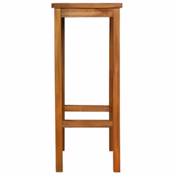 vidaXL 2x Solid Acacia Wood Bar Chairs 30.5x30.5x74cm Outdoor Garden Seat