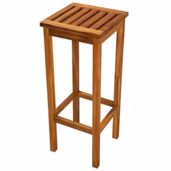 vidaXL 2x Solid Acacia Wood Bar Chairs 30.5x30.5x74cm Outdoor Garden Seat - Additional view 4