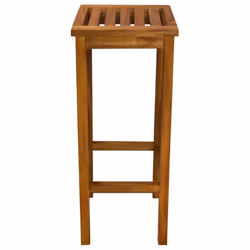 vidaXL 2x Solid Acacia Wood Bar Chairs 30.5x30.5x74cm Outdoor Garden Seat - Additional view 5