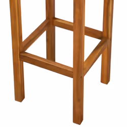 vidaXL 2x Solid Acacia Wood Bar Chairs 30.5x30.5x74cm Outdoor Garden Seat - Additional view 7