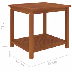 vidaXL Solid Acacia Wood Side Table 45x45x45cm Living Room Furniture Stand - Additional view 4