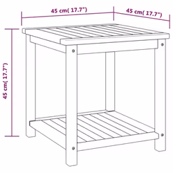 vidaXL Solid Acacia Wood Side Table 45x45x45cm Living Room Furniture Stand - Additional view 6