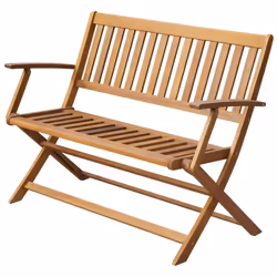 vidaXL Foldable Garden Bench | 120cm Acacia Garden Bench