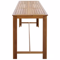 vidaXL Solid Acacia Wood Bar Table 150x70x105cm Kitchen Dining Room Furniture