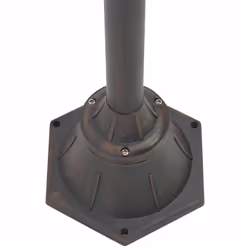 vidaXL Garden Post Light E27 220cm Aluminium 2-Lantern Bronze Outdoor Lamp
