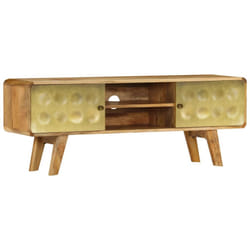 vidaXL Solid Mango Wood TV Cabinet 120x30x45cm Entertainment Centre Stand Unit