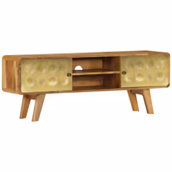 vidaXL Solid Mango Wood TV Cabinet 120x30x45cm Entertainment Centre Stand Unit - Additional view 10
