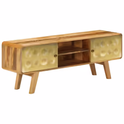 vidaXL Solid Mango Wood TV Cabinet 120x30x45cm Entertainment Centre Stand Unit - Additional view 4