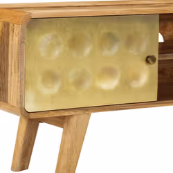 vidaXL Solid Mango Wood TV Cabinet 120x30x45cm Entertainment Centre Stand Unit - Additional view 7