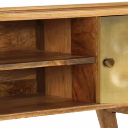 vidaXL Solid Mango Wood TV Cabinet 120x30x45cm Entertainment Centre Stand Unit - Additional view 8