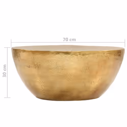 vidaXL Coffee Table Hallway Couch Table Side Accent Table Hammered Aluminium - brass - Additional view 10