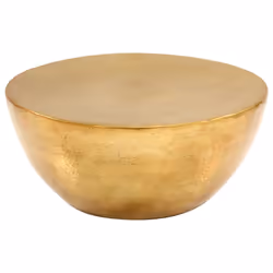 vidaXL Coffee Table Hallway Couch Table Side Accent Table Hammered Aluminium - brass - Additional view 2