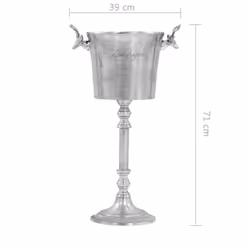 vidaXL Champagne Cooler Solid Aluminium Silver Ice Beer Bottle Cooling Party - Additional view 10