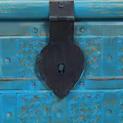 vidaXL Solid Mango Wood Storage Chest Blue 100x40x41cm Organiser Trunk Case