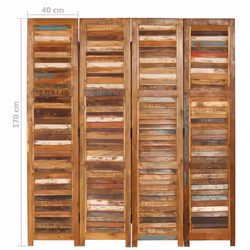 vidaXL Solid Reclaimed Wood Room Divider 170cm Home Partition Separate Screen