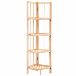 vidaXL Corner Shelf Cedar Wood 27x27x110cm Home Standing Display Storage Unit