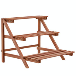 vidaXL 3-Tier Plant Stand Cedar Wood 48x45x40cm Garden Flower Display Rack
