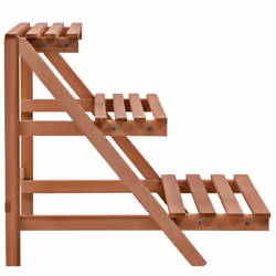 vidaXL 3-Tier Plant Stand Cedar Wood 48x45x40cm Garden Flower Display Rack - Additional view 4