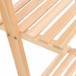 vidaXL Ladder Wall Shelf Cedar Wood 41.5x30x176cm Storage Display Unit Rack - Additional view 4