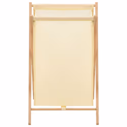 vidaXL Laundry Basket Cedar Wood and Fabric Beige 42x41x64cm Washing Box Bin
