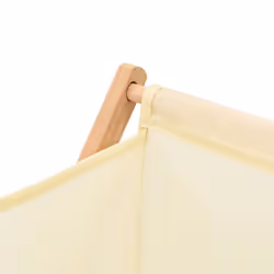vidaXL Laundry Basket Cedar Wood and Fabric Beige 42x41x64cm Washing Box Bin - Additional view 4