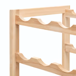 vidaXL Wine Rack Cedar Wood 57.5x28x102cm Drink Bottle Holder Storage Cabinet - Additional view 4