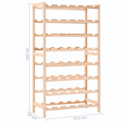 vidaXL Wine Rack Cedar Wood 57.5x28x102cm Drink Bottle Holder Storage Cabinet - Additional view 6