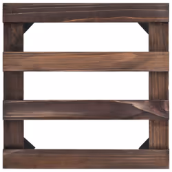 vidaXL 4x Plant Rollers Cedar Wood 25x25cm Pot Stand Carrier Planter Dollies