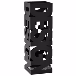 vidaXL Umbrella Stand Design Steel Black Home Office Storage Holder Rack Bin