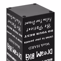 vidaXL Umbrella Stand Text Steel Black Home Office Storage Holder Rack Bin - Additional view 4