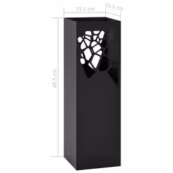vidaXL Umbrella Stand Stones Steel Black Home Office Storage Holder Rack Bin - Additional view 4