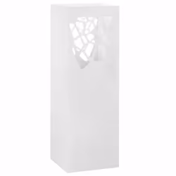 vidaXL Umbrella Stand Stones Steel White Home Office Storage Holder Rack Bin