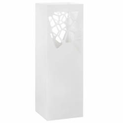vidaXL Umbrella Stand Stones Steel White Home Office Storage Holder Rack Bin