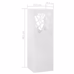 vidaXL Umbrella Stand Stones Steel White Home Office Storage Holder Rack Bin - Additional view 4