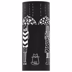 vidaXL Umbrella Stand Women Steel Black Home Office Storage Holder Rack Bin