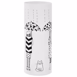 vidaXL Umbrella Stand Women Steel White Home Office Storage Holder Rack Bin