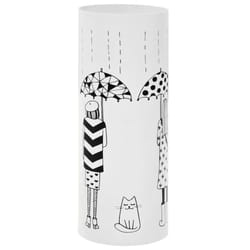 vidaXL Umbrella Stand Women Steel White Home Office Storage Holder Rack Bin