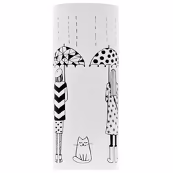 vidaXL Umbrella Stand Women Steel White Home Office Storage Holder Rack Bin