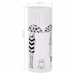 vidaXL Umbrella Stand Women Steel White Home Office Storage Holder Rack Bin - Additional view 5