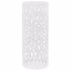 vidaXL Umbrella Stand Leaves Steel White Home Office Storage Holder Rack Bin