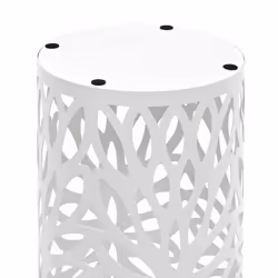 vidaXL Umbrella Stand Leaves Steel White Home Office Storage Holder Rack Bin