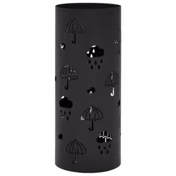 vidaXL Umbrella Stand Umbrellas Steel Black Home Office Storage Holder Rack