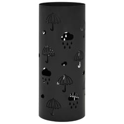 vidaXL Umbrella Stand Umbrellas Steel Black Home Office Storage Holder Rack